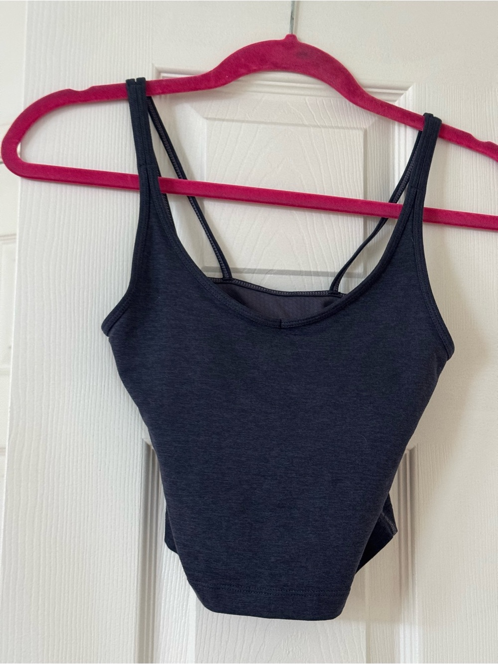 Vouri blue cropped tank bra lined
